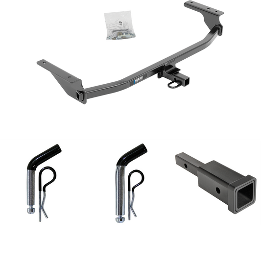 Fits 2017-2020 Hyundai Elantra Trailer Hitch Tow PKG w/ Hitch Adapter 1-1/4" to 2" Receiver + 1/2" Pin & Clip + 5/8" Pin & Clip (Excludes: Limited & Sport Models) By Reese Towpower