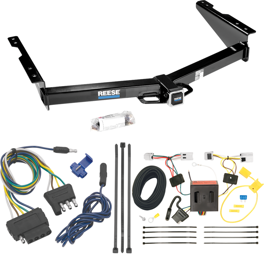 Fits 2013-2021 Nissan NV1500 Trailer Hitch Tow PKG w/ 5-Flat Wiring Harness By Reese Towpower