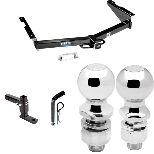 Fits 2012-2021 Nissan NV3500 Trailer Hitch Tow PKG w/ Adjustable Drop Rise Ball Mount + Pin/Clip + 2" Ball + 2-5/16" Ball By Reese Towpower