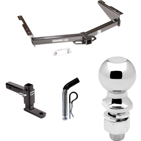 Fits 2012-2021 Nissan NV2500 Trailer Hitch Tow PKG w/ Adjustable Drop Rise Ball Mount + Pin/Clip + 2-5/16" Ball By Draw-Tite