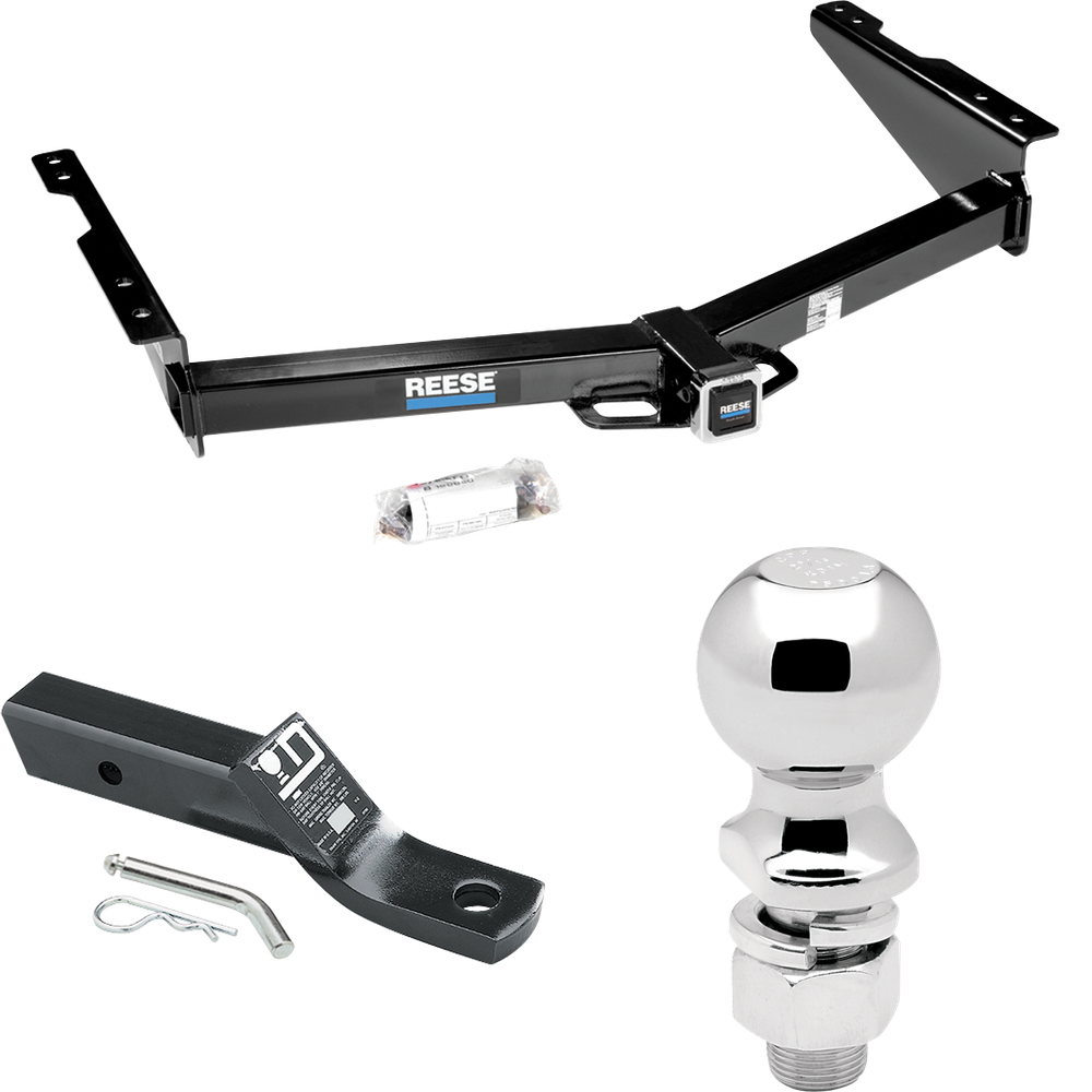 Fits 2012-2021 Nissan NV3500 Trailer Hitch Tow PKG w/ Ball Mount w/ 2" Drop + 2-5/16" Ball By Reese Towpower