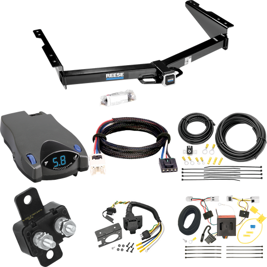 Fits 2012-2021 Nissan NV2500 Trailer Hitch Tow PKG w/ Tekonsha Prodigy P2 Brake Control + Plug & Play BC Adapter + 7-Way RV Wiring By Reese Towpower