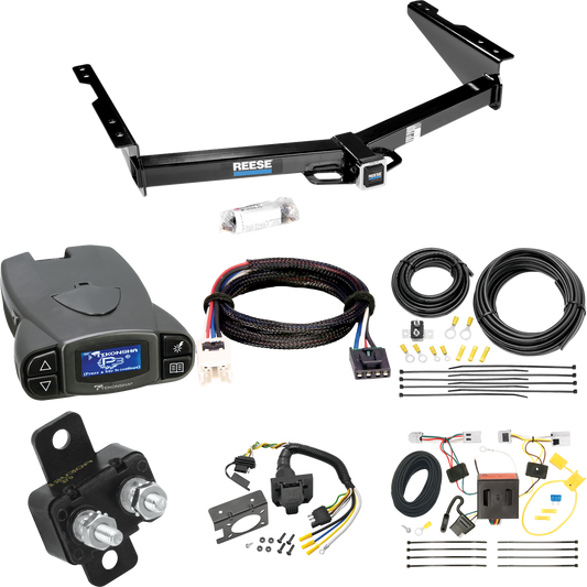 Se adapta al paquete de enganche de remolque Nissan NV1500 2013-2021 con control de freno Tekonsha Prodigy P3 + adaptador BC Plug &amp; Play + cableado RV de 7 vías de Reese Towpower