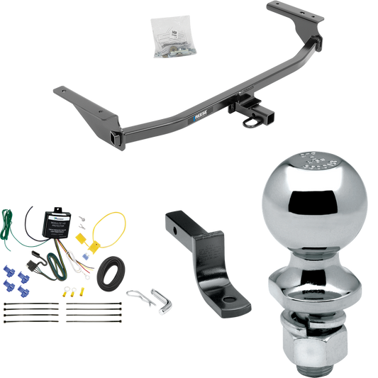 Se adapta al paquete de remolque de enganche de remolque Hyundai Elantra 2017-2020 con arnés de cableado plano de 4 + barra de tracción + bola de 2" (para modelos limitados) de Reese Towpower