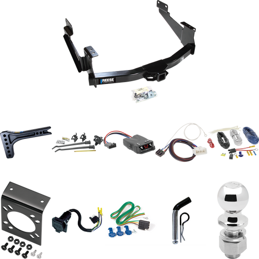 Fits 2015-2017 Toyota Tundra Trailer Hitch Tow PKG w/ 15K Trunnion Bar Weight Distribution Hitch + Pin/Clip + 2-5/16" Ball + Tekonsha Brakeman IV Brake Control + Plug & Play BC Adapter + 7-Way RV Wiring (For (See Footnote CP) Models) By Reese Towpowe