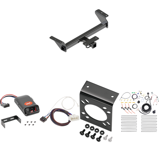 Fits 2016-2023 Toyota Tacoma Trailer Hitch Tow PKG w/ Pro Series POD Brake Control + Plug & Play BC Adapter + 7-Way RV Wiring By Reese Towpower