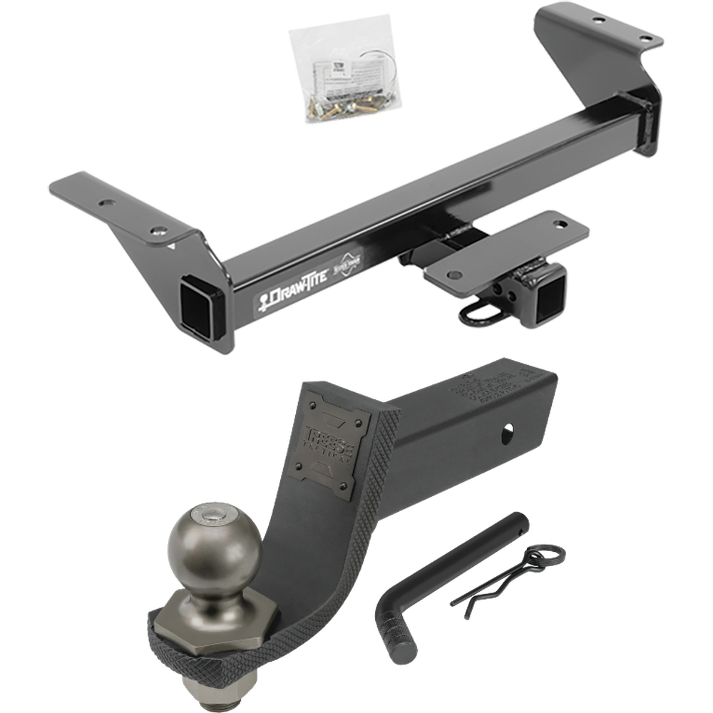 Fits 2016-2023 Toyota Tacoma Trailer Hitch Tow PKG + Interlock Tactical Starter Kit w/ 3-1/4" Drop & 2" Ball By Draw-Tite