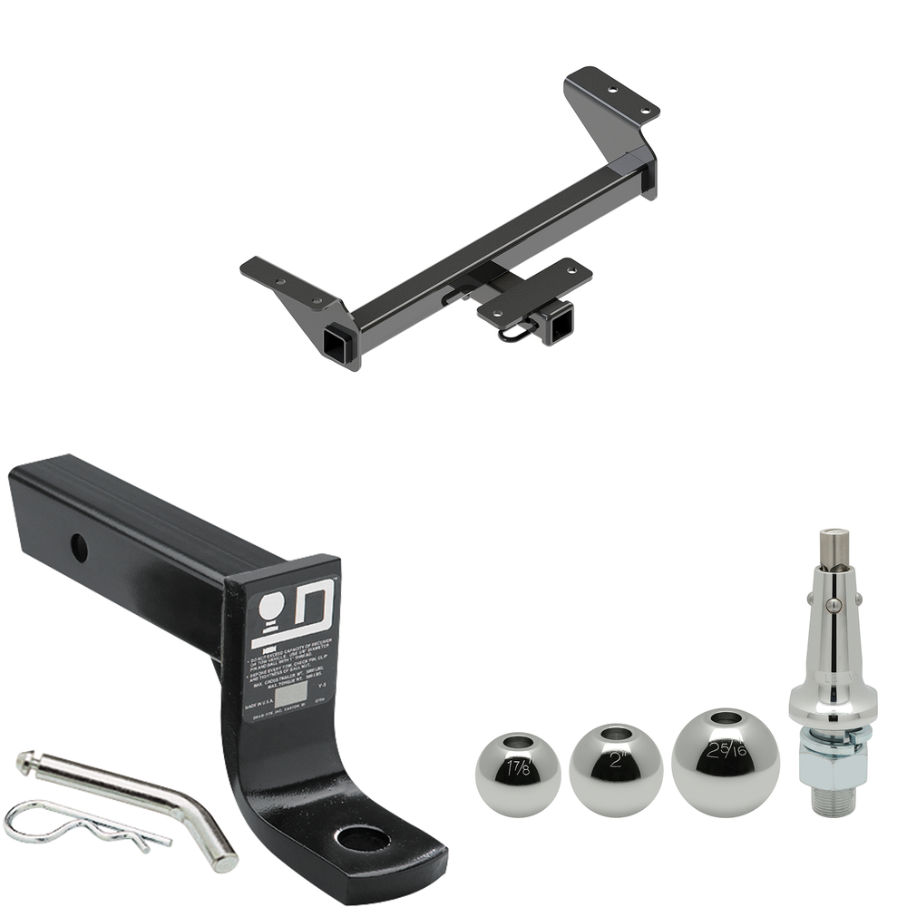 Fits 2016-2023 Toyota Tacoma Trailer Hitch Tow PKG w/ Ball Mount w/ 4" Drop + Interchangeable Ball 1-7/8" & 2" & 2-5/16" By Reese Towpower