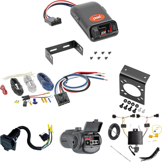 Fits 2017-2023 Nissan Qashqai 7-Way RV Wiring + Pro Series POD Brake Control + Generic BC Wiring Adapter + 2 in 1 Tester & 7-Way to 4-Way Adapter By Tekonsha