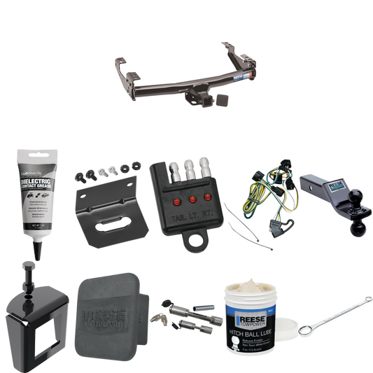 Fits 1995-2001 Dodge Ram 4000 Trailer Hitch Tow PKG w/ 4-Flat Wiring + Dual Ball Ball Mount 1-7/8" & 2" Trailer Balls + Wiring Bracket + Hitch Cover + Dual Hitch & Coupler Locks + Wiring Tester + Ball Lube + Electric Grease + Ball Wrench + Anti Rattl