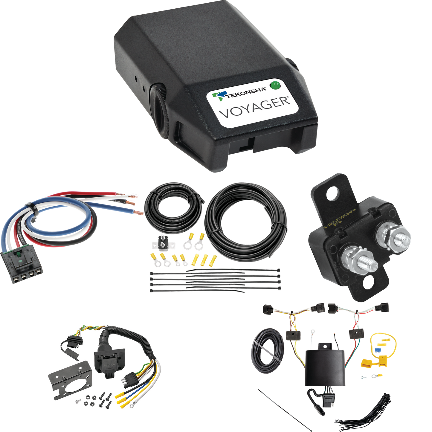 Fits 2017-2023 Nissan Qashqai 7-Way RV Wiring + Tekonsha Voyager Brake Control + Generic BC Wiring Adapter By Tekonsha