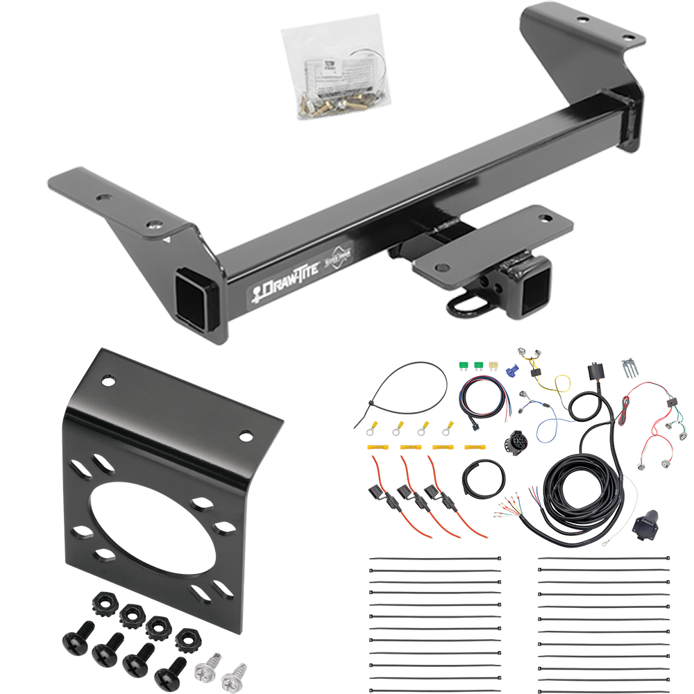 Fits 2016-2023 Toyota Tacoma Trailer Hitch Tow PKG w/ 7-Way RV Wiring By Draw-Tite