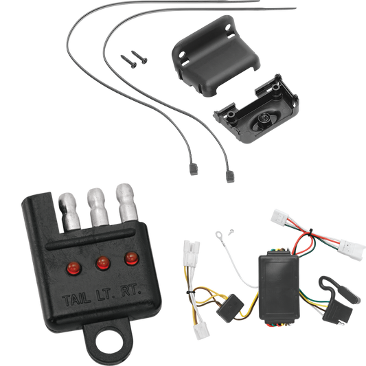 Se adapta al arnés de cableado del remolque del extremo del vehículo de 4 planos Hyundai Sonata 2006-2009 + soporte de cableado + probador de cableado de Tekonsha