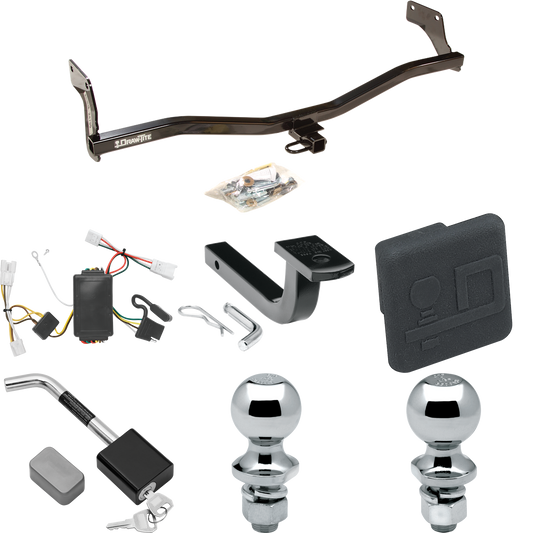 Se adapta al paquete de enganche de remolque Hyundai Elantra 2007-2010 con arnés de cableado de 4 planos + barra de tracción + bola de 1-7/8" + bola de 2" + cubierta de enganche + bloqueo de enganche (para modelos sedán) de Draw-Tite