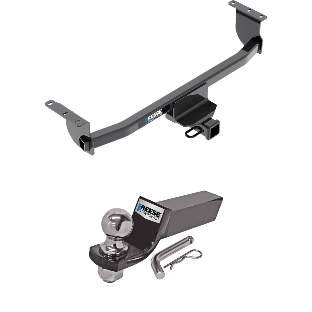 Fits 2017-2023 Nissan Qashqai Trailer Hitch Tow PKG w/ Starter Kit Ball Mount w/ 2" Drop & 2" Ball By Reese Towpower