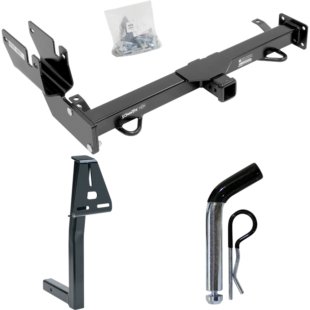 Fits 2005-2023 Toyota Tacoma Front Mount Trailer Hitch Tow PKG w/ Spare Tire Carrier + Pin/Clip By Draw-Tite