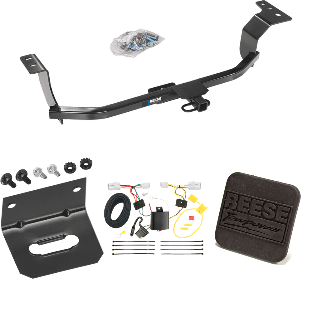 Se adapta al paquete de enganche de remolque Hyundai Elantra 2011-2016 con arnés de cableado plano de 4 + cubierta de enganche (para modelos Sedan) de Reese Towpower