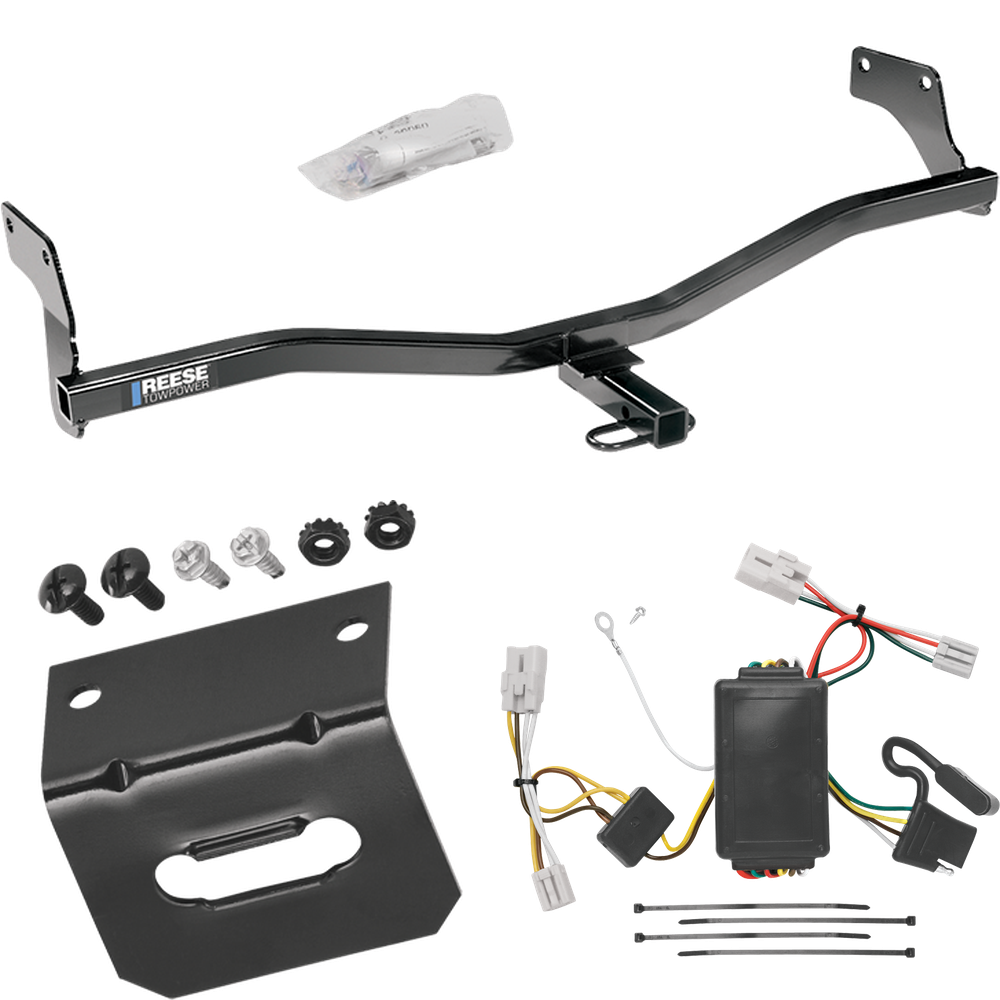 Fits 2009-2012 Hyundai Elantra Trailer Hitch Tow PKG w/ 4-Flat Wiring Harness + Bracket (For Touring Models) By Reese Towpower