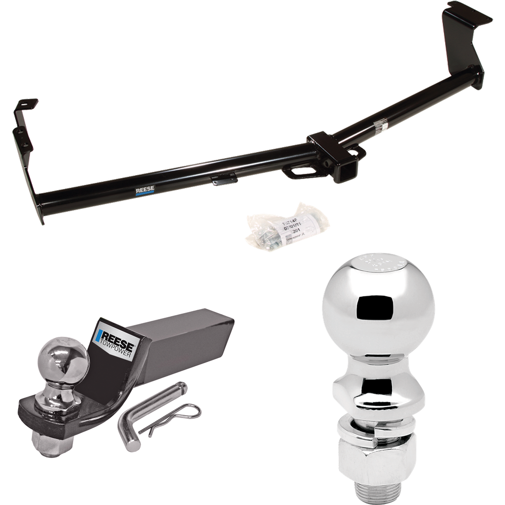 Fits 2011-2016 Nissan Quest Trailer Hitch Tow PKG w/ Starter Kit Ball Mount w/ 2" Drop & 2" Ball + 2-5/16" Ball By Reese Towpower