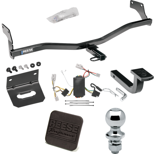 Fits 2009-2012 Hyundai Elantra Trailer Hitch Tow PKG w/ 4-Flat Wiring Harness + Draw-Bar + 1-7/8" Ball + Wiring Bracket + Hitch Cover (For Touring Models) By Reese Towpower