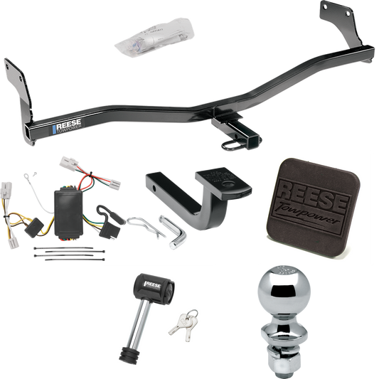 Fits 2009-2012 Hyundai Elantra Trailer Hitch Tow PKG w/ 4-Flat Wiring Harness + Draw-Bar + 2" Ball + Hitch Cover + Hitch Lock (For Touring Models) By Reese Towpower