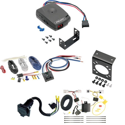 Fits 2008-2013 Nissan Rogue 7-Way RV Wiring + Pro Series Pilot Brake Control + Generic BC Wiring Adapter (Excludes: Krom Models) By Tekonsha