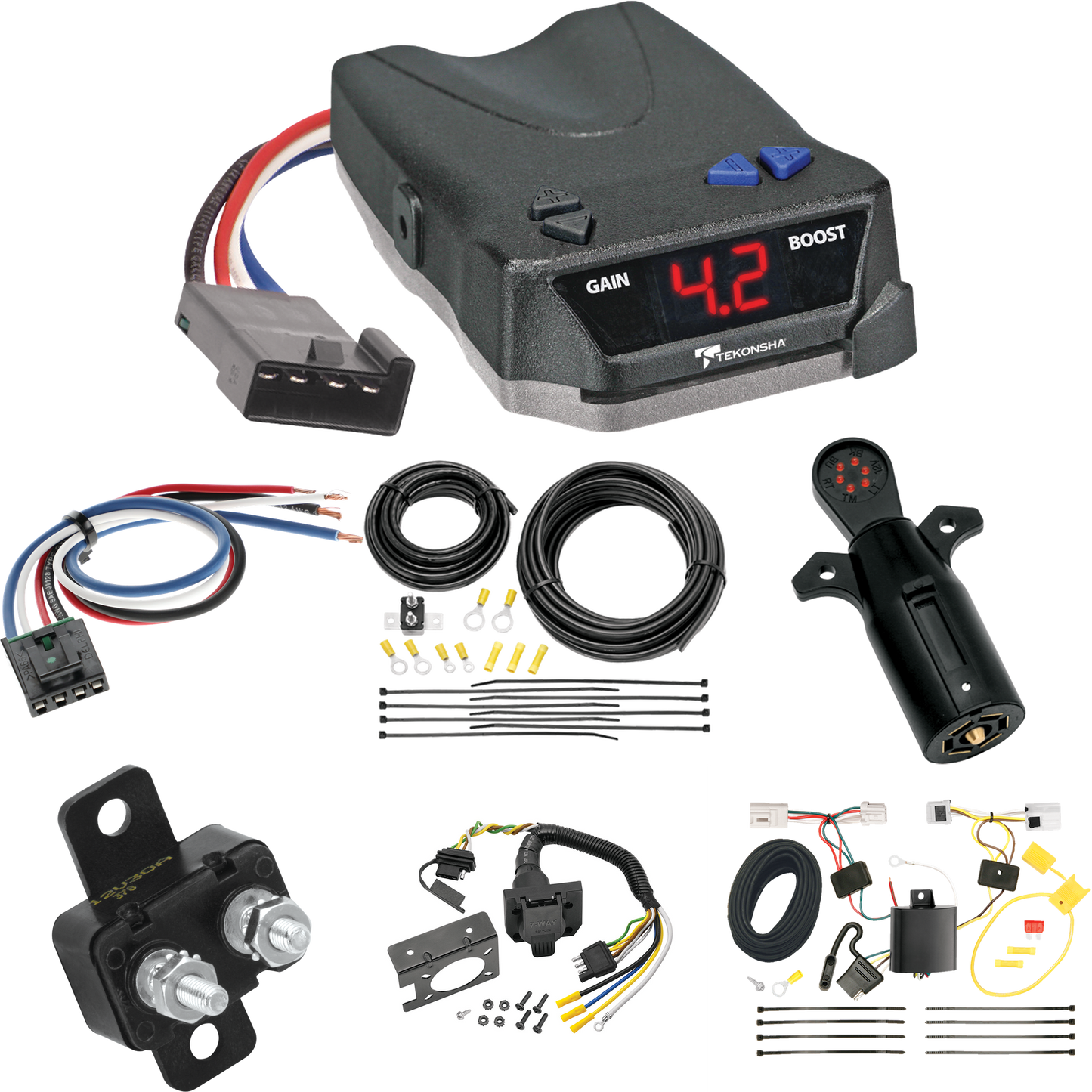 Fits 2014-2014 Nissan Rogue Select 7-Way RV Wiring + Tekonsha BRAKE-EVN Brake Control + Generic BC Wiring Adapter + 7-Way Tester By Tekonsha