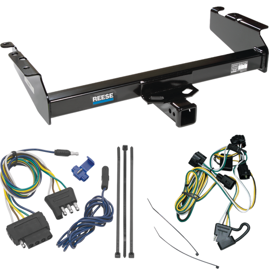 Fits 1995-2002 Dodge Ram 3500 Trailer Hitch Tow PKG w/ 5-Flat Wiring Harness By Reese Towpower