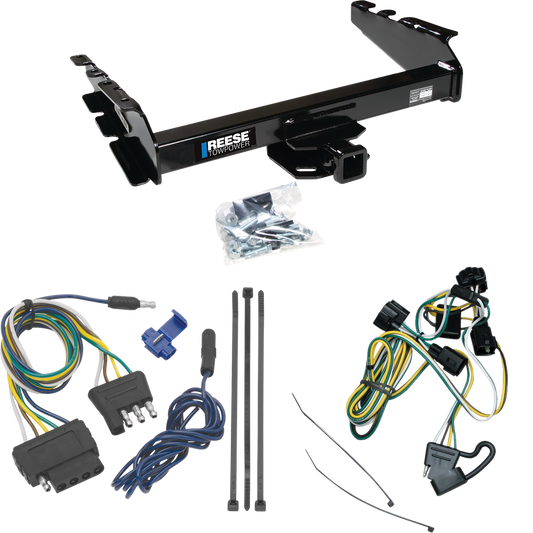 Fits 1995-2002 Dodge Ram 3500 Trailer Hitch Tow PKG w/ 5-Flat Wiring Harness By Reese Towpower