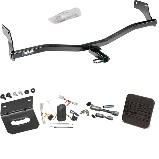 Fits 2009-2012 Hyundai Elantra Trailer Hitch Tow PKG w/ 4-Flat Wiring Harness + Hitch Cover + Dual Hitch & Coupler Locks (For Touring Models) By Reese Towpower