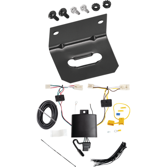 Fits 2021-2023 Hyundai Elantra 4-Flat Vehicle End Trailer Wiring Harness + Wiring Bracket By Tekonsha