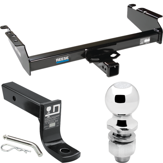 Fits 1994-2002 Dodge Ram 3500 Trailer Hitch Tow PKG w/ Ball Mount w/ 4" Drop + 2" Ball By Reese Towpower