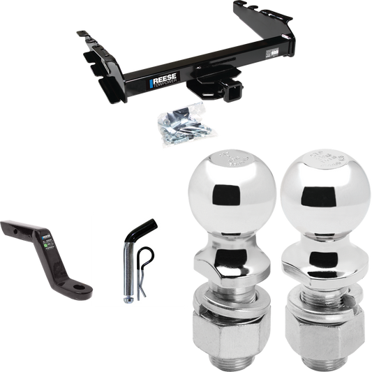 Fits 1994-2002 Dodge Ram 2500 Trailer Hitch Tow PKG w/ Ball Mount w/ 6" Drop + Pin/Clip + 2" Ball + 2-5/16" Ball By Reese Towpower