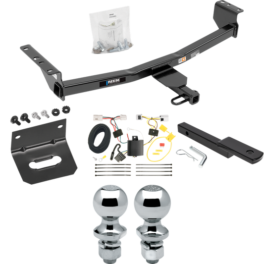 Se adapta al paquete de enganche de remolque Nissan Rogue 2014-2023 con arnés de cableado de 4 planos + barra de tracción + bola de 1-7/8" + 2" + soporte de cableado (excluye: modelos deportivos) de Reese Towpower