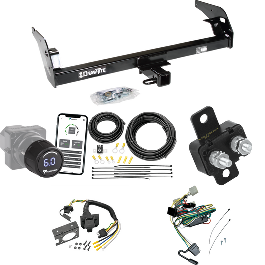 Fits 1995-2004 Toyota Tacoma Trailer Hitch Tow PKG w/ Tekonsha Prodigy iD Bluetooth Wireless Brake Control + 7-Way RV Wiring (For (App. starts 1995-1/2) Models) By Draw-Tite