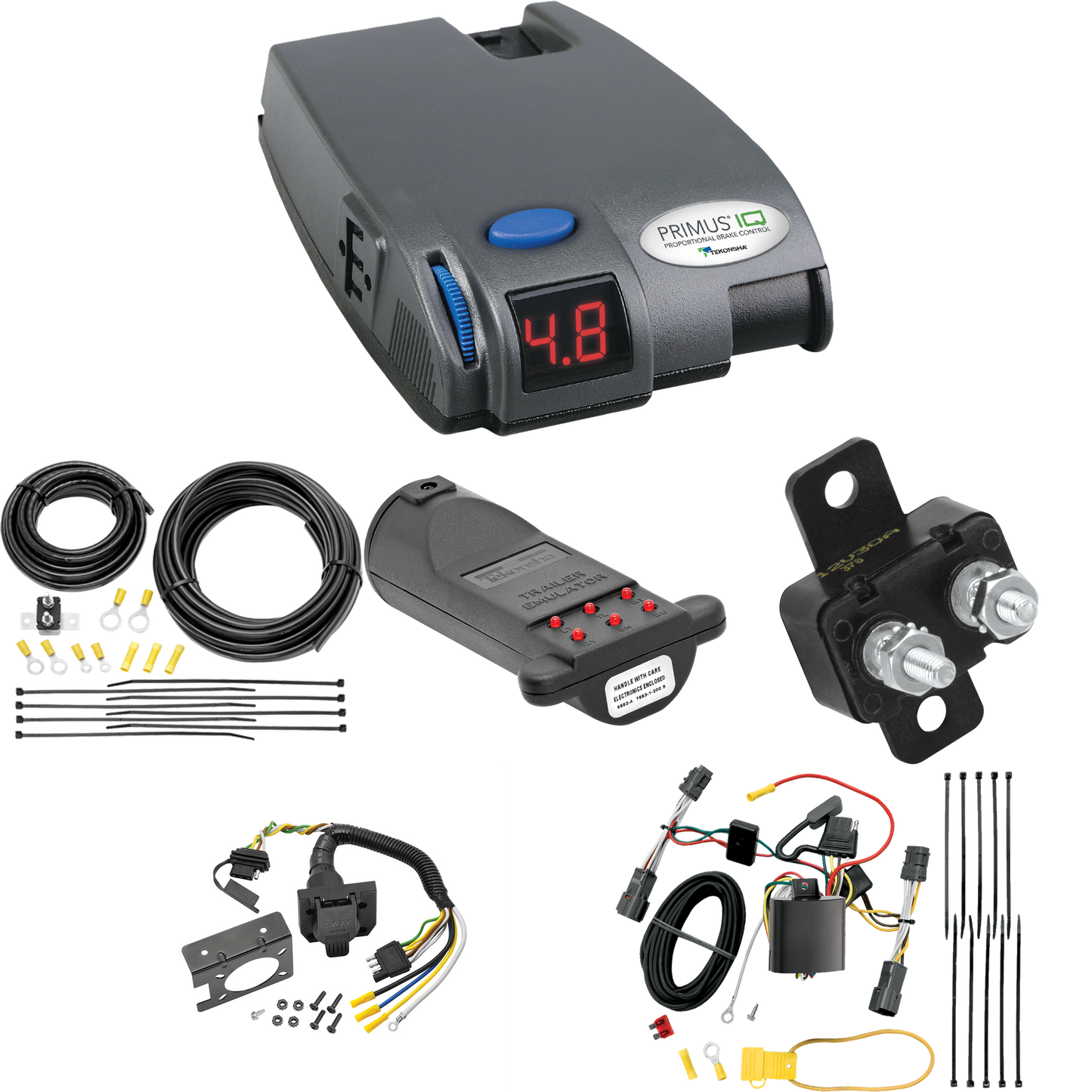 Fits 2014-2014 KIA Sedona 7-Way RV Wiring + Tekonsha Primus IQ Brake Control + 7-Way Tester and Trailer Emulator By Tekonsha