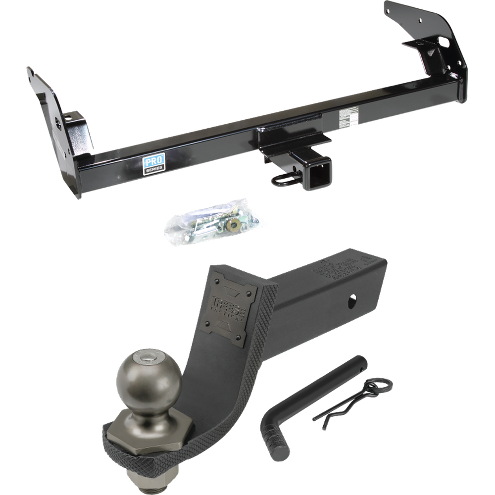 Fits 1995-2004 Toyota Tacoma Trailer Hitch Tow PKG + Interlock Tactical Starter Kit w/ 3-1/4" Drop & 2" Ball (For (App. starts 1995-1/2) Models) By Reese Towpower