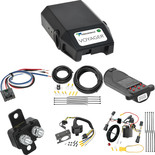 Fits 2006-2012 KIA Sedona 7-Way RV Wiring + Tekonsha Voyager Brake Control + Generic BC Wiring Adapter + 7-Way Tester and Trailer Emulator By Tekonsha