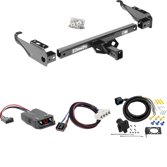 Se adapta al paquete de enganche de remolque Dodge Ram 1500 1995-2001 con control de freno Tekonsha Brakeman IV + adaptador BC Plug &amp; Play + cableado RV de 7 vías de Draw-Tite