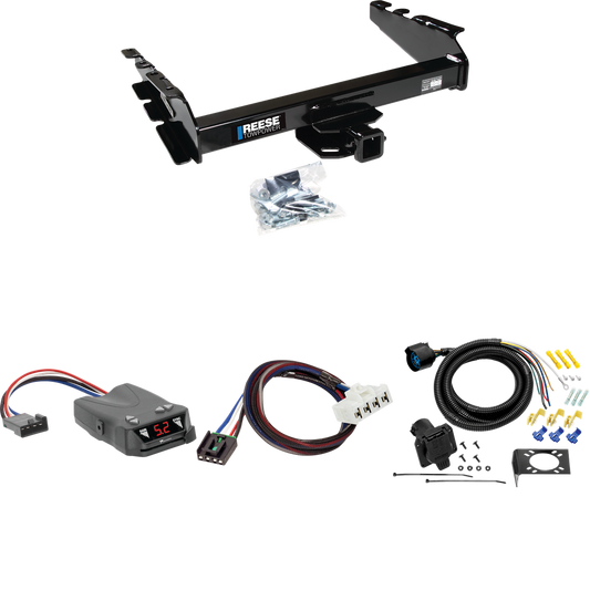 Se adapta al paquete de enganche de remolque Dodge Ram 1500 1995-2001 con control de freno Tekonsha Brakeman IV + adaptador BC Plug &amp; Play + cableado RV de 7 vías de Reese Towpower