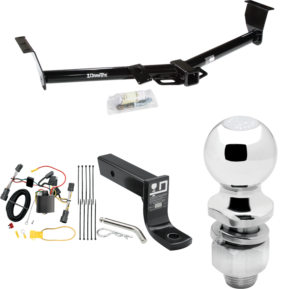 Se adapta al paquete de enganche de remolque KIA Sedona 2006-2012 con cableado plano de 4 + soporte de bola con caída de 4" + bola de 2" (para modelos de distancia entre ejes de 118,9") de Draw-Tite