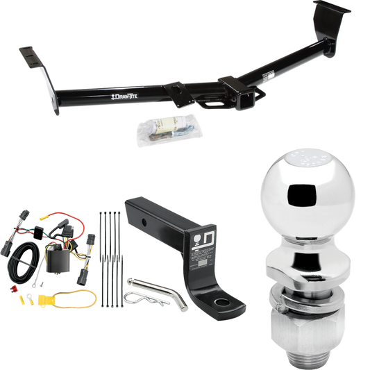 Se adapta al paquete de enganche de remolque KIA Sedona 2006-2012 con cableado plano de 4 + soporte de bola con caída de 4" + bola de 2" (para modelos de distancia entre ejes de 118,9") de Draw-Tite