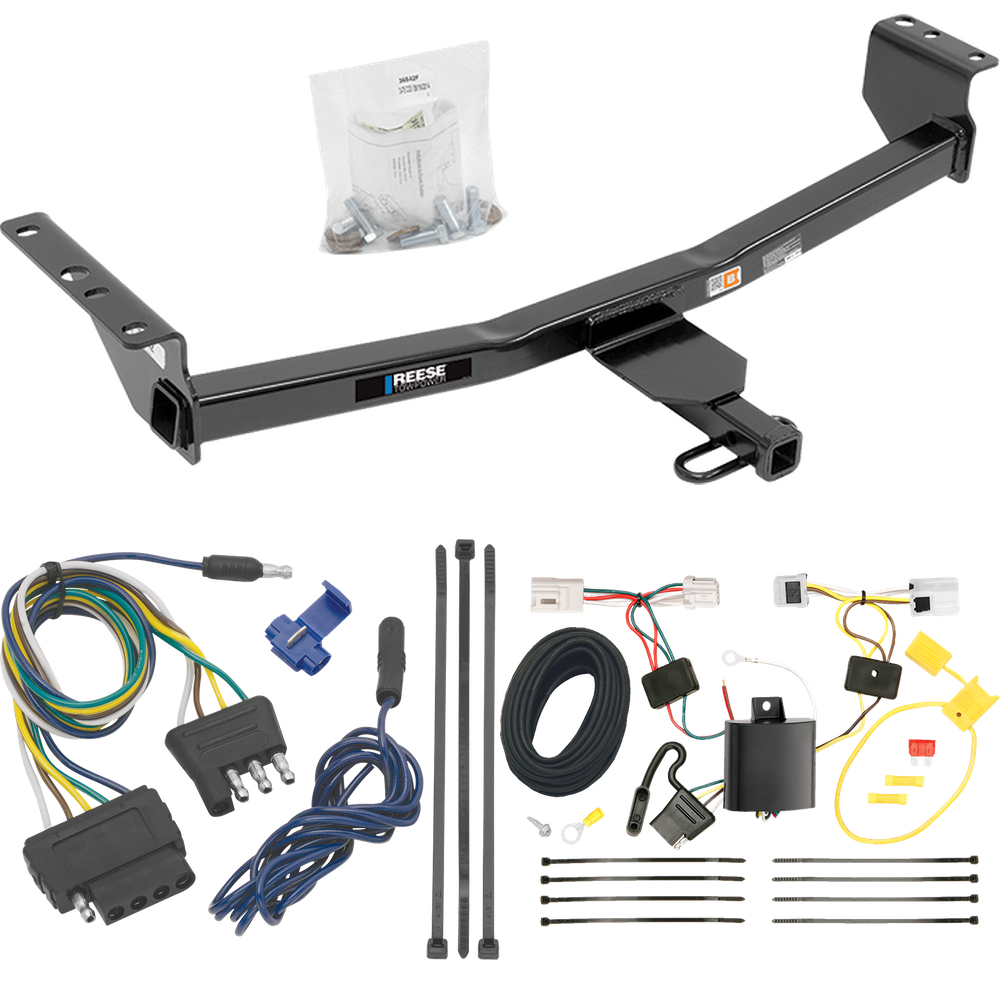 Fits 2014-2023 Nissan Rogue Trailer Hitch Tow PKG w/ 5-Flat Wiring Harness (Excludes: Sport Models) By Reese Towpower