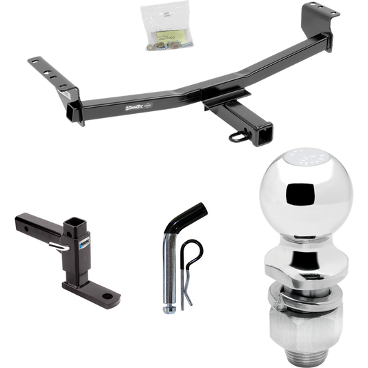 Fits 2014-2014 Nissan Rogue Select Trailer Hitch Tow PKG w/ Adjustable Drop Rise Ball Mount + Pin/Clip + 2" Ball By Draw-Tite