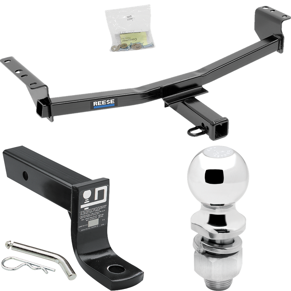 Fits 2014-2014 Nissan Rogue Select Trailer Hitch Tow PKG w/ Ball Mount w/ 4" Drop + 2" Ball By Reese Towpower