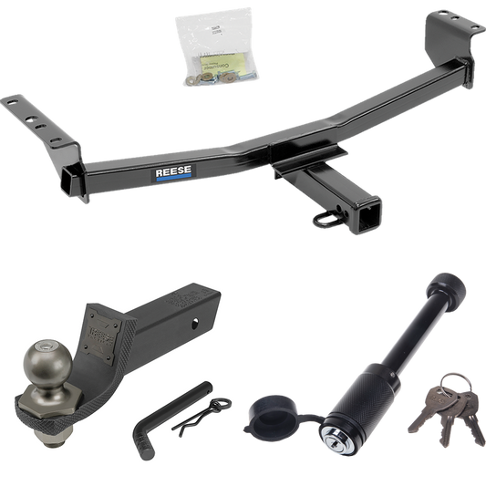 Fits 2014-2014 Nissan Rogue Select Trailer Hitch Tow PKG + Interlock Tactical Starter Kit w/ 2" Drop & 2" Ball + Tactical Dogbone Lock By Reese Towpower