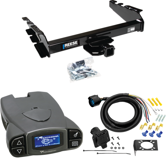 Fits 1994-1994 Dodge Ram 1500 Trailer Hitch Tow PKG w/ Tekonsha Prodigy P3 Brake Control + 7-Way RV Wiring By Reese Towpower