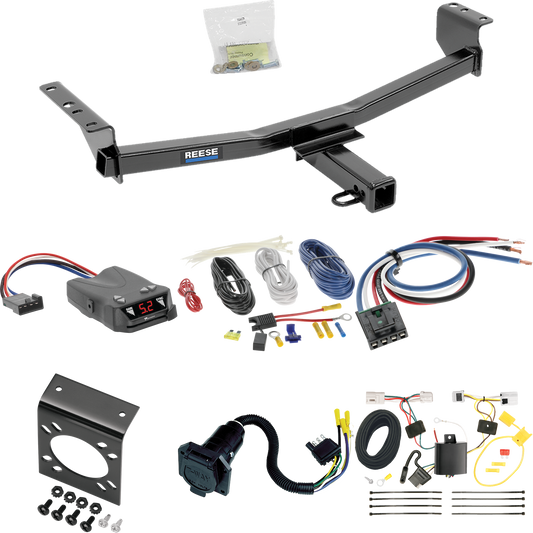 Se adapta al paquete de enganche de remolque Nissan Rogue 2008-2013 con control de freno Tekonsha Brakeman IV + adaptador de cableado BC genérico + cableado RV de 7 vías (excluye: modelos Krom) de Reese Towpower