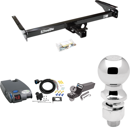 Fits 1993-1998 Toyota T100 Trailer Hitch Tow PKG w/ Tekonsha Primus IQ Brake Control + 7-Way RV Wiring + 2" & 2-5/16" Ball & Drop Mount By Draw-Tite