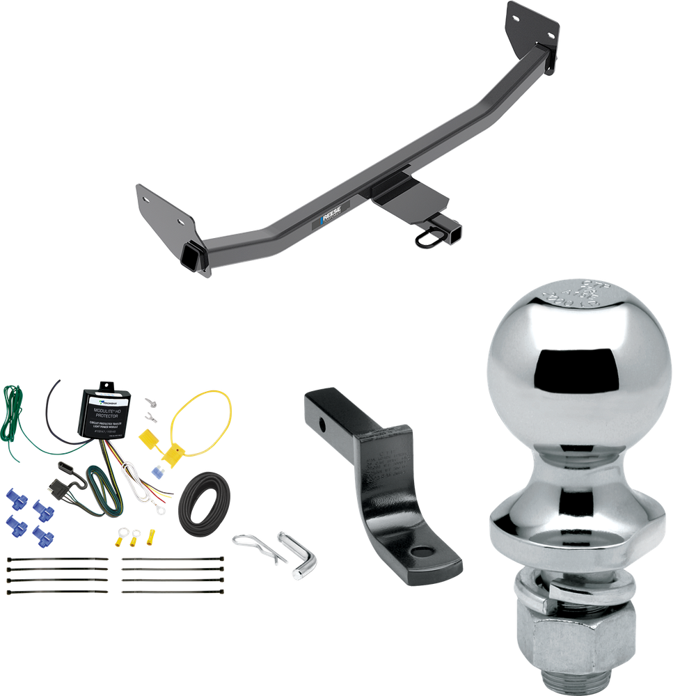 Se adapta al paquete de remolque de enganche de remolque Hyundai Ioniq 2017-2023 con arnés de cableado de 4 planos + barra de tracción + bola de 1-7/8" (para modelos híbridos) de Reese Towpower